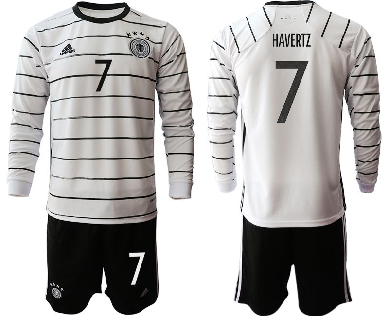 Men 2021 World Cup National Germany home long sleeve #7 white Soccer Jerseys->germany jersey->Soccer Country Jersey